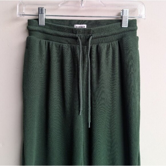 Aritzia Sunday Best Baby Waffle Jogger - Forest Green - Picture 3 of 6